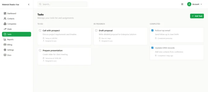 Tableau de Bord & Dashboard