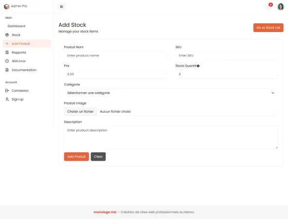 Gestion de Stock & Inventaire