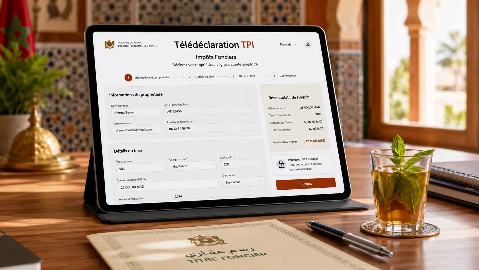 Télédéclaration TPI Maroc